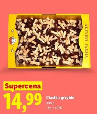 Ciastka grzybki Grzybki Tadzia promocja w Lidl