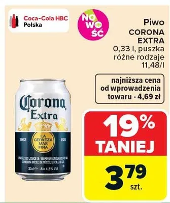 Piwo Corona Extra promocja w Carrefour Market