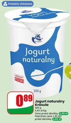 Jogurt naturalny Krasula promocja w Dino