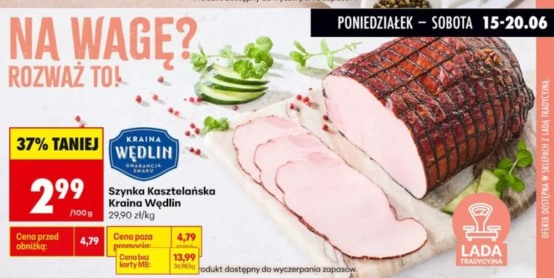 Szynka Kasztelańska Kraina Wędlin promocja w Biedronka