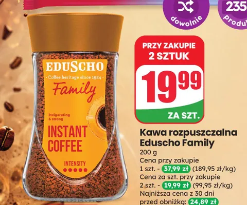 Kawa rozpuszczalna Eduscho Family promocja w Dino