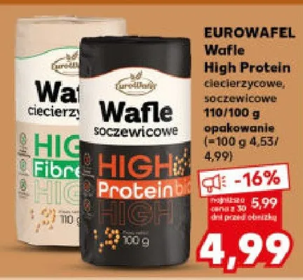 Wafle High Protein ciasto czekoladowe, soczewicowe promocja w Kaufland