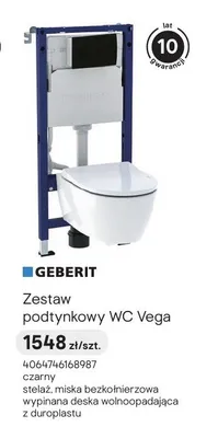 Zestaw podtynkowy WC Vega czarny Geberit promocja w Castorama