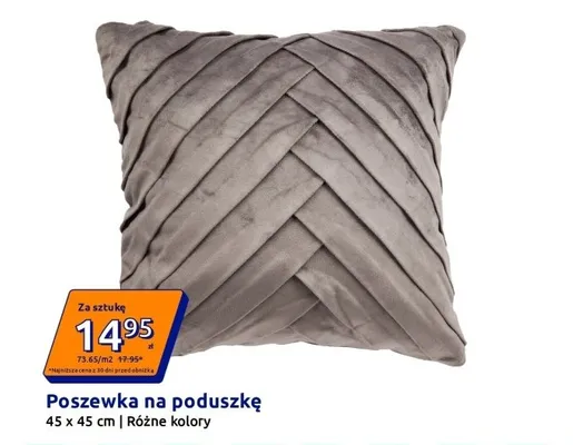 Poszewka na poduszkę 45x45cm promocja w Action