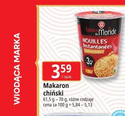 Makaron chiński Tables du Monde promocja w Leclerc