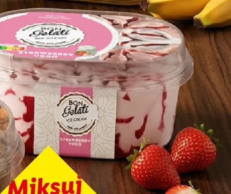 Lody Bon Gelati Strawberry Yogo z nadzieniem promocja w Lidl