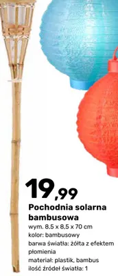 Pochodnia solarna bambusowa promocja w Bricomarche