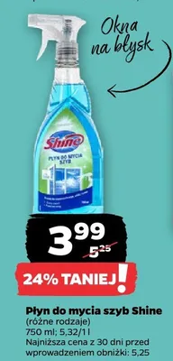 Płyn do mycia szyb Shine promocja w Netto
