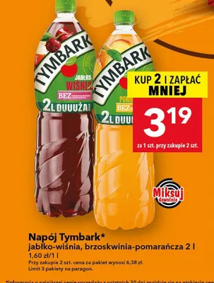 Napój jabłko-wiśnia promocja w LEWIATAN