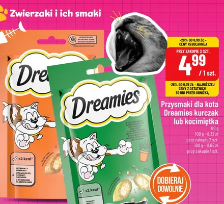 Przysmaki dla kota kurczak Dreamies promocja w POLOmarket
