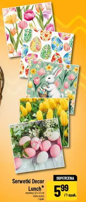 Serwetki decor lunch wymiary 33 x 33 cm różne wzory promocja w POLOmarket