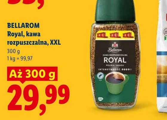 Kawa rozpuszczalna Bellarom Royal XXL promocja w Lidl