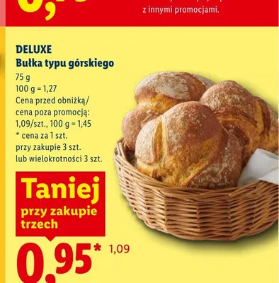 Bułka typu górskiego Deluxe promocja w Lidl