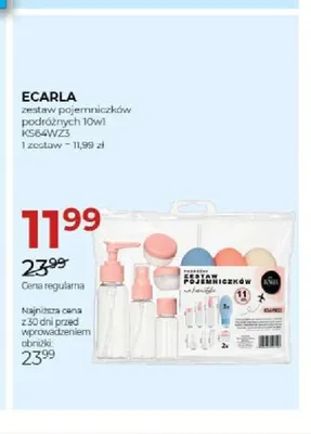 Zestaw pojemniczków podróżnych Ecarla 10w1 promocja w Drogerie Jawa