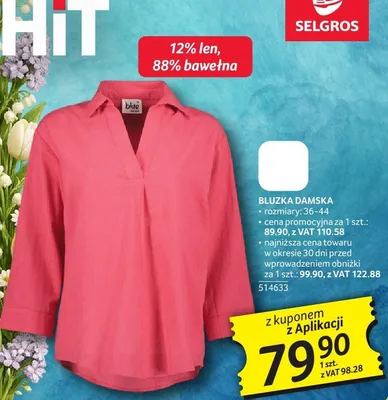 Bluza polarowa damska promocja w Selgros