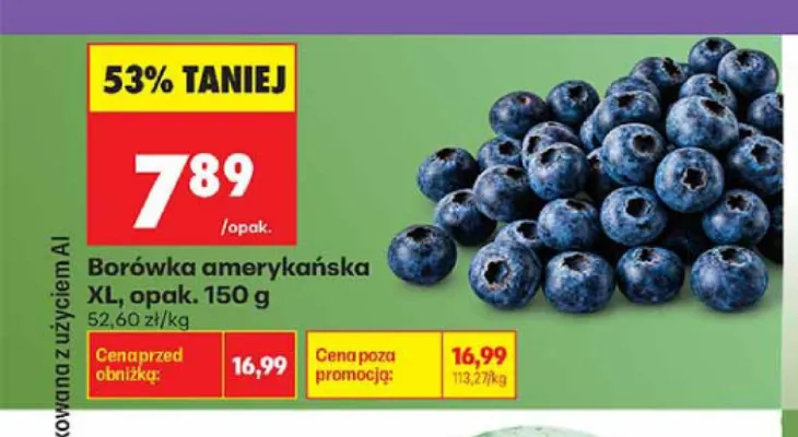 Borówka amerykańska XL promocja w Biedronka