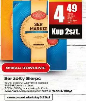 Ser żółty sierpc promocja w Supeco