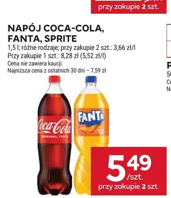 Napój gazowany Coca-Cola promocja w Stokrotka