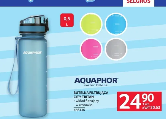 Butelka filtrująca Aquaphor City Tritan promocja w Selgros