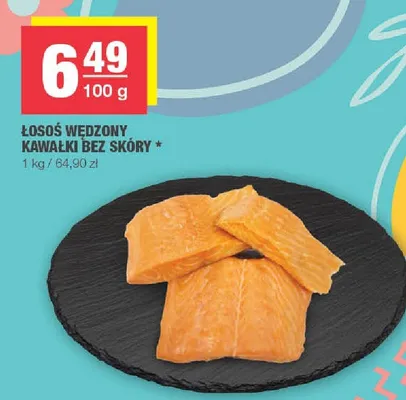 Łosoś wędzony kawałki bez skóry promocja w SPAR