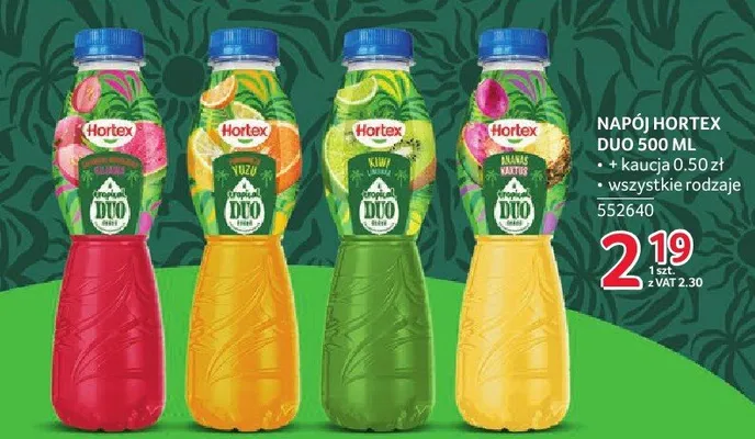 Napój Hortex Duo 500 ml różne rodzaje promocja w Selgros