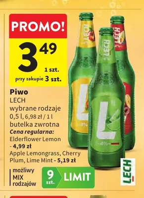 Piwo Lech Elderflower Lemon promocja w Intermarche