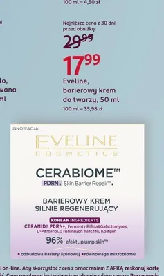 Barierowy krem do twarzy Eveline Cosmetics Cerabiome promocja w Rossmann