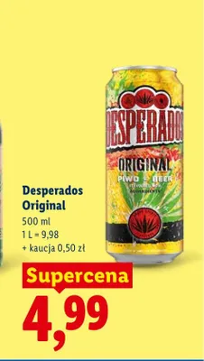 Piwo Desperados Original promocja w Lidl