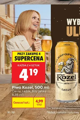 Piwo Kozel Ležák promocja w Biedronka