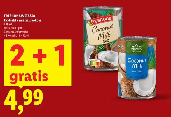Ekstrakt z miąższu kokosa Vitasia classic promocja w Lidl