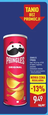 Chipsy paprykowe Pringles promocja w Aldi