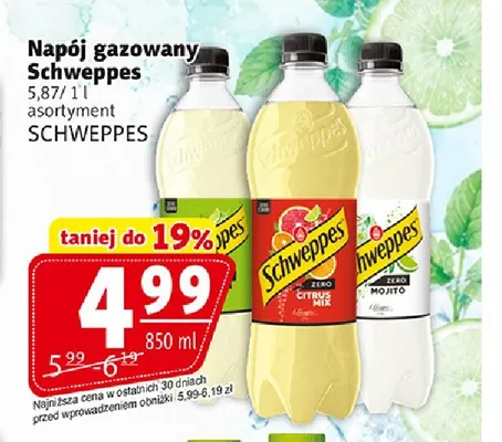Napój gazowany Schweppes Zero Mojito promocja w Prim Market