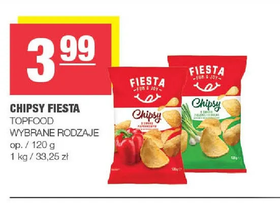 Chipsy Fiesta o smaku zielonej cebulki promocja w SPAR