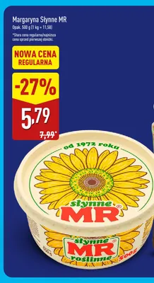 Margaryna Słynne MR promocja w Aldi