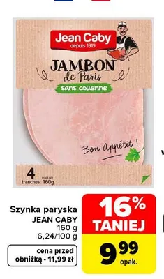 Szynka paryska Jean Caby promocja w Carrefour