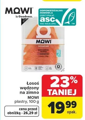 Łosoś wędzony na zimno promocja w Carrefour