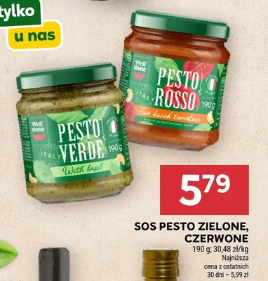 Sos pesto czerwone Well Done promocja w Stokrotka