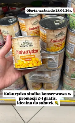 Kukurydza konserwowa słodka Warzyw Moc promocja w Dino