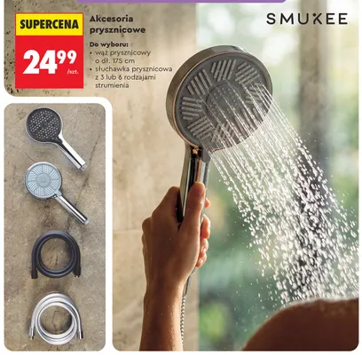 Słuchawka prysznicowa SMUKEE promocja w Biedronka