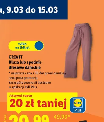 Bluza dresowa damska promocja w Lidl