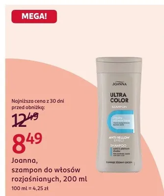 Szampon do włosów rozjaśnianych Joanna Ultra Color promocja w Rossmann