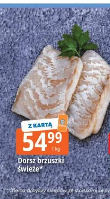 Dorsz brzuszki świeże promocja w Leclerc