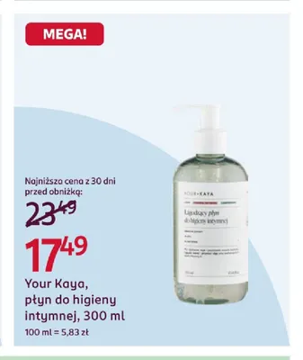 Płyn do higieny intymnej Your Kaya promocja w Rossmann