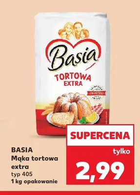 Mąka tortowa extra typ 405 Basia promocja w Kaufland