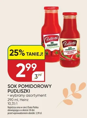 Sok pomidorowy promocja w Chata Polska