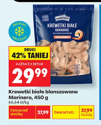 Krewetki białe blanszowane Marinero promocja w Biedronka