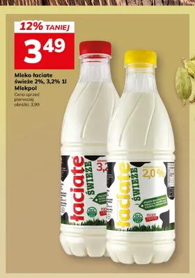 Mleko łaciate świeże 2% Mlekpol promocja w Hitpol