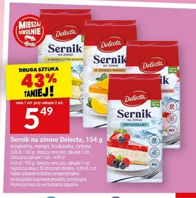 Sernik na zimno Delecta promocja w Twój Market