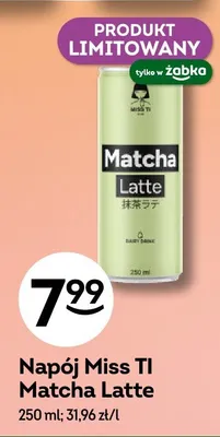Napój Miss TI Matcha Latte promocja w Żabka