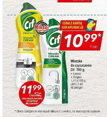 Mleczko do czyszczenia Cif Lemon promocja w LEWIATAN